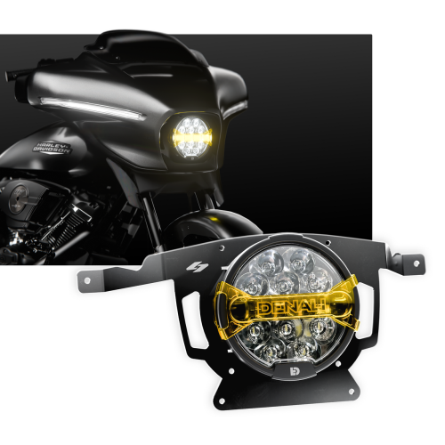 PartzBiz HD: ST-LT-25-Ace-One Light Kit  - With Denali Lighting ('24+ Street Glide) | Kraus Moto