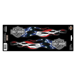 PartzBiz HD 81698 - สติ๊กเกอร์ Harley-Davidson B&S Flames Stars & Stripes CG-32509 PartzBiz HD 81698 - สติ๊กเกอร์ Harley-Davidson B&S Flames Stars & Stripes CG-32509