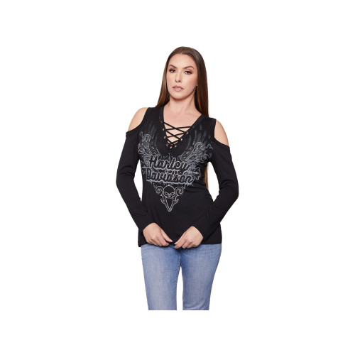 PartzBiz HD: 5000208-Harley-Davidson Women Longsleeve PartzBiz HD: 5000208-Harley-Davidson Women Longsleeve