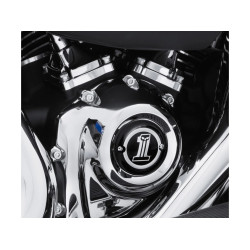 PartzBiz HD 102491 - ฝาครอบไทม์เมอร์ 25600064 Dark Custom Collection สีดำ M8, Softail, Touring