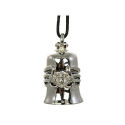PartzBiz HD 82409 - Harley-Davidson RIDE BELL White Bling B&S ระฆังนำโชค HRB088