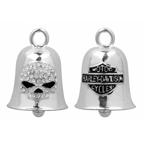 PartzBiz HD: 5000360-Harley-Davidson RIDE BELL White Crystal Willi G. Skull ระฆังนำโชค HRB027
