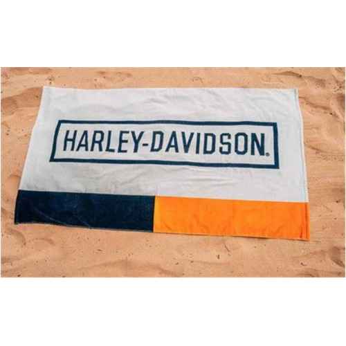 PartzBiz HD: 5000509-ผ้าขนหนูชายหาด Harley-Davidson H-D Retro Block Beach Towel HDX-99252