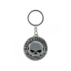 PartzBiz HD 99351 - พวงกุญแจ Harley-Davidson H-D Domed Skull Metal PC4535