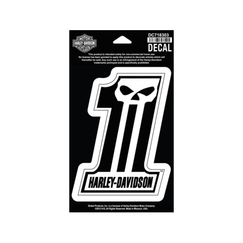 PartzBiz HD: 5000818-สติ๊กเกอร์ Harley-Davidson/Aufkleber #1 SKULL DC718303