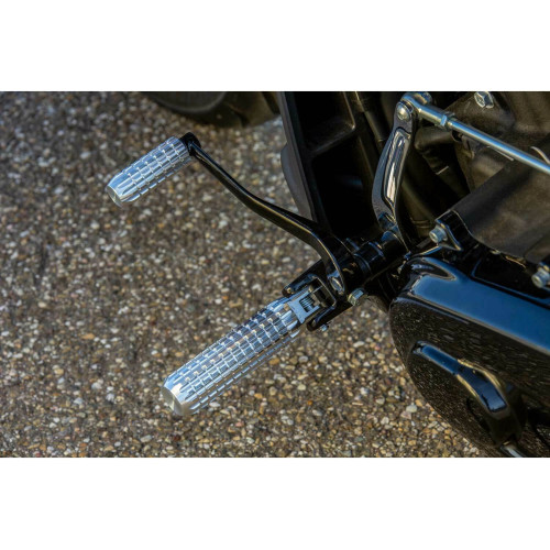 PartzBiz HD: 5500011-Rider Pegs, AK 4.7, Machine Finish, Softail M8 Since 2018 + Sportster S