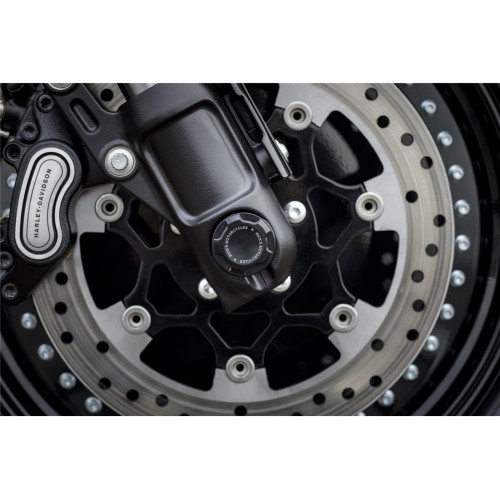 PartzBiz HD: 5001194-Fat Bob Front Axle Cover, Black, Premium, Pair PartzBiz HD: 5001194-Fat Bob Front Axle Cover, Black, Premium, Pair